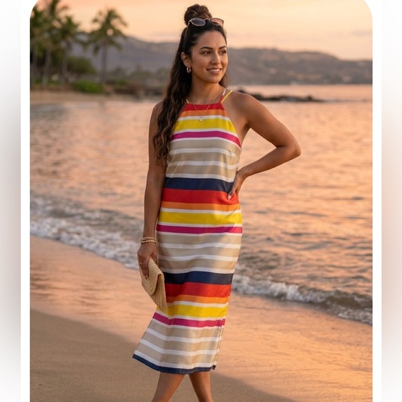 Trina Turk Dresses & Skirts - Trina Turk Vibrant Striped Maxi Dress